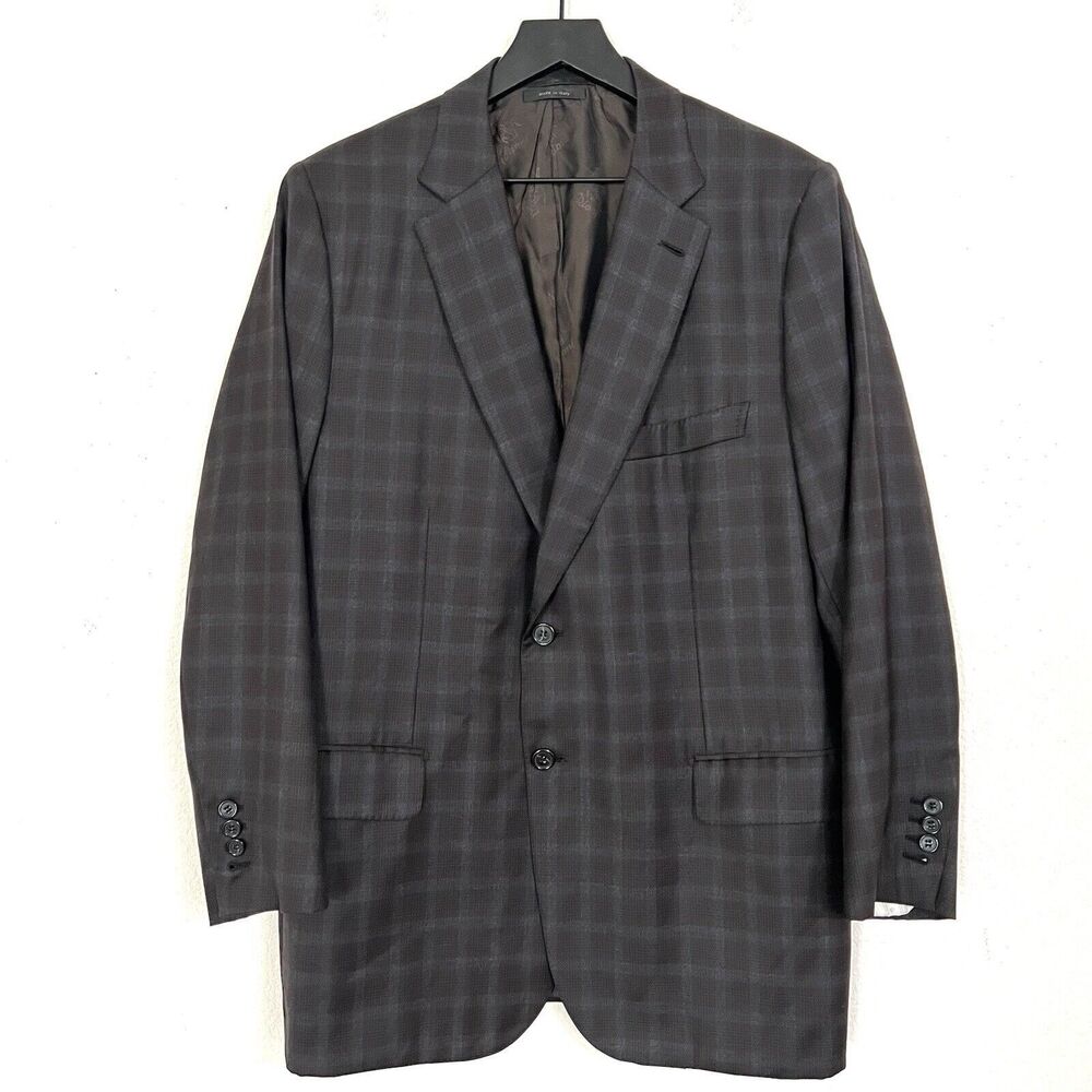 Brioni NM Colosse Checked Blazer Sport Coat Size 46